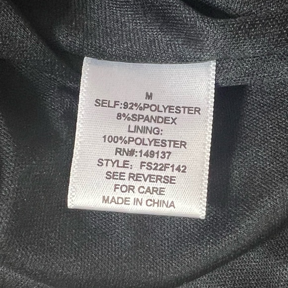 Fiestar One Shoulder Ruched Black Dress Size Medium - Picture 7 of 9